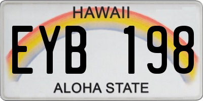 HI license plate EYB198