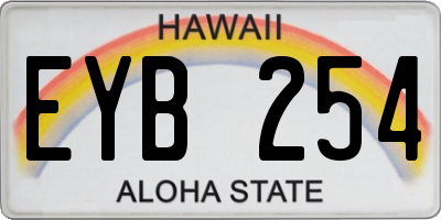 HI license plate EYB254