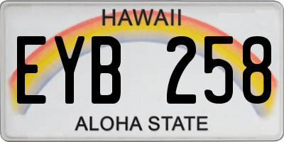 HI license plate EYB258