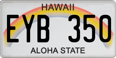 HI license plate EYB350