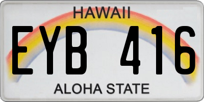 HI license plate EYB416