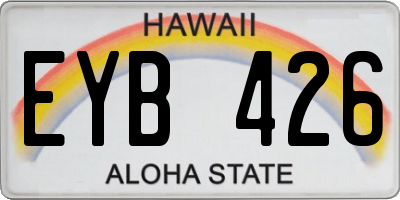 HI license plate EYB426