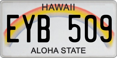 HI license plate EYB509
