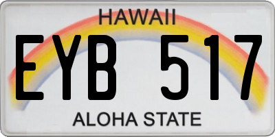 HI license plate EYB517