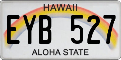 HI license plate EYB527