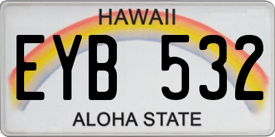 HI license plate EYB532