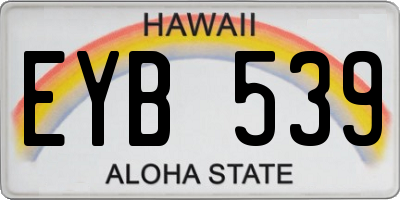 HI license plate EYB539