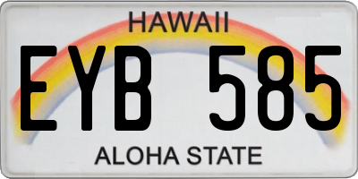 HI license plate EYB585