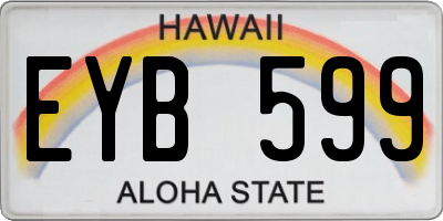 HI license plate EYB599