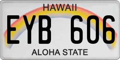 HI license plate EYB606