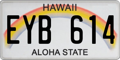 HI license plate EYB614