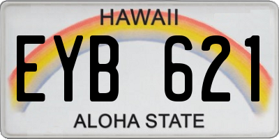 HI license plate EYB621