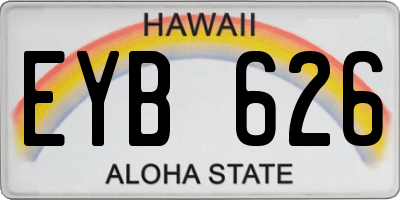 HI license plate EYB626