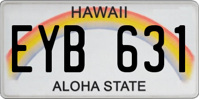 HI license plate EYB631