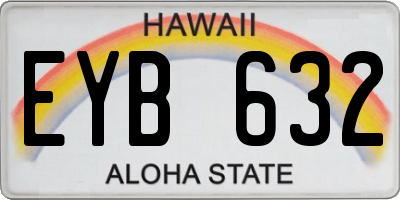 HI license plate EYB632