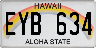 HI license plate EYB634