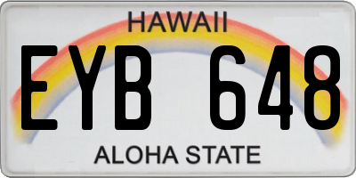 HI license plate EYB648