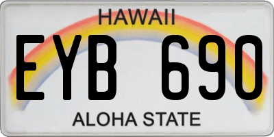 HI license plate EYB690