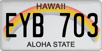HI license plate EYB703