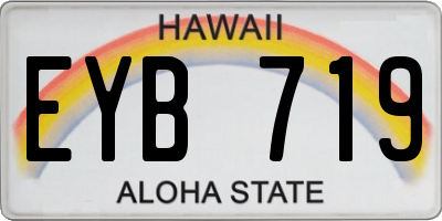 HI license plate EYB719