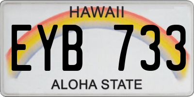 HI license plate EYB733