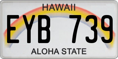 HI license plate EYB739