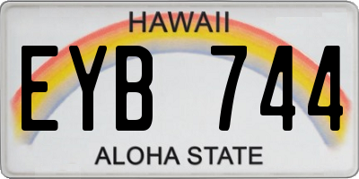 HI license plate EYB744