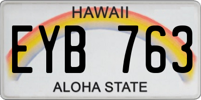 HI license plate EYB763