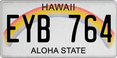 HI license plate EYB764