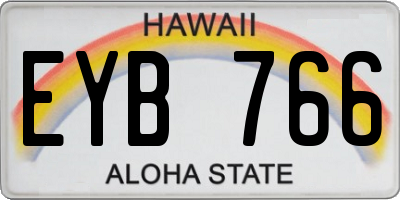 HI license plate EYB766