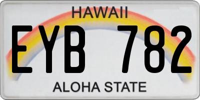 HI license plate EYB782