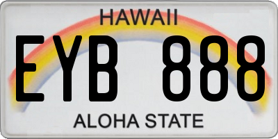 HI license plate EYB888