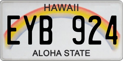 HI license plate EYB924