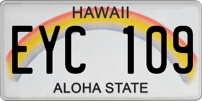 HI license plate EYC109