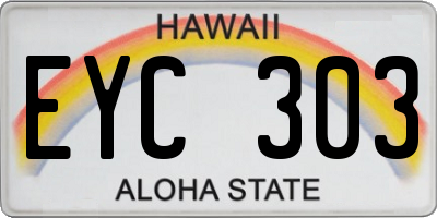 HI license plate EYC303