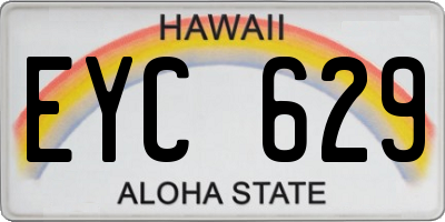 HI license plate EYC629