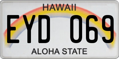 HI license plate EYD069