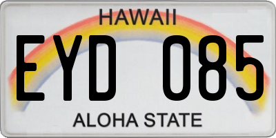 HI license plate EYD085