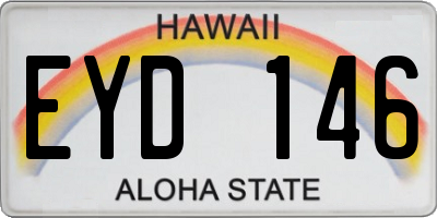 HI license plate EYD146