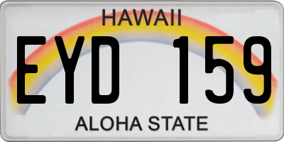 HI license plate EYD159