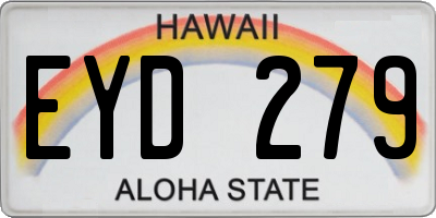 HI license plate EYD279