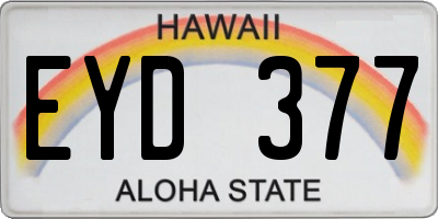 HI license plate EYD377