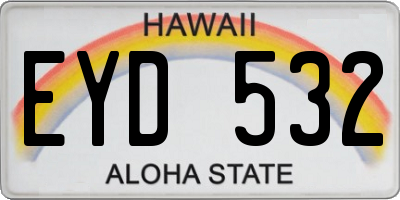 HI license plate EYD532