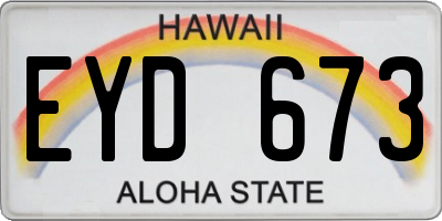 HI license plate EYD673