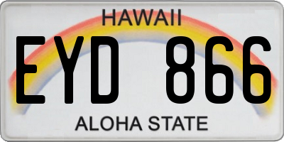 HI license plate EYD866