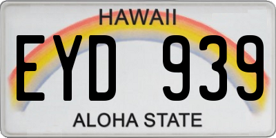 HI license plate EYD939