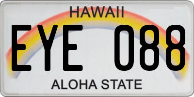 HI license plate EYE088