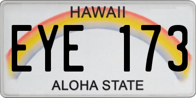 HI license plate EYE173