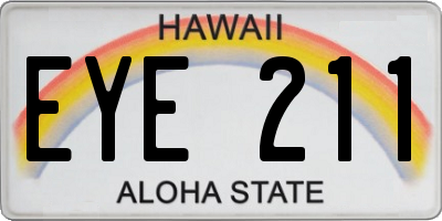 HI license plate EYE211