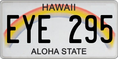 HI license plate EYE295